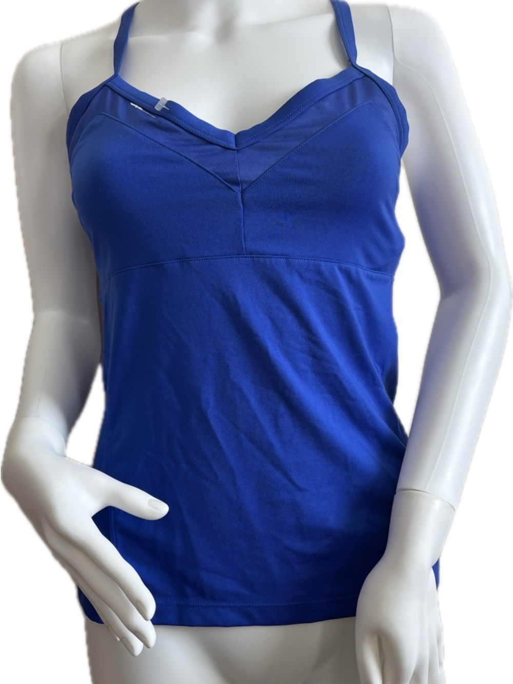 ALO Yoga Cobalt Blue V-Neck Stretch Crop Camisole